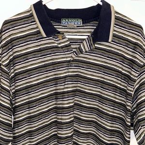 80s vintage green and blue polo shirt